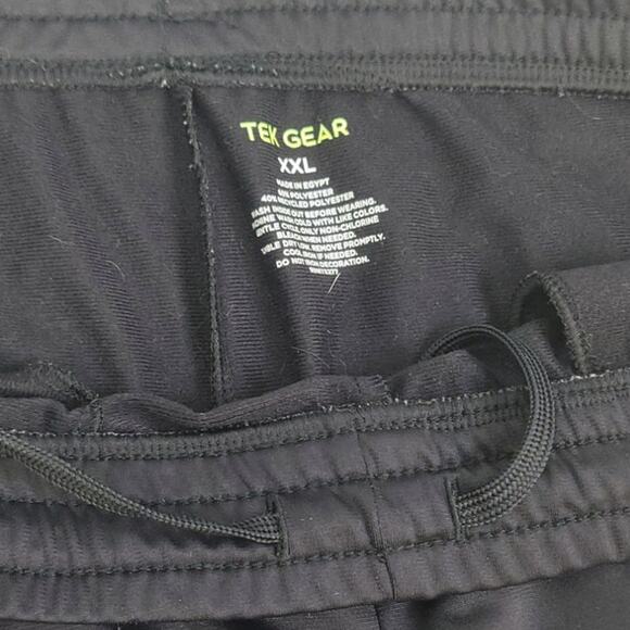 Tek Gear Mens XXL Elastic Drawstring Waist Side Stripe Workout Pants w Pockets - Picture 3 of 3